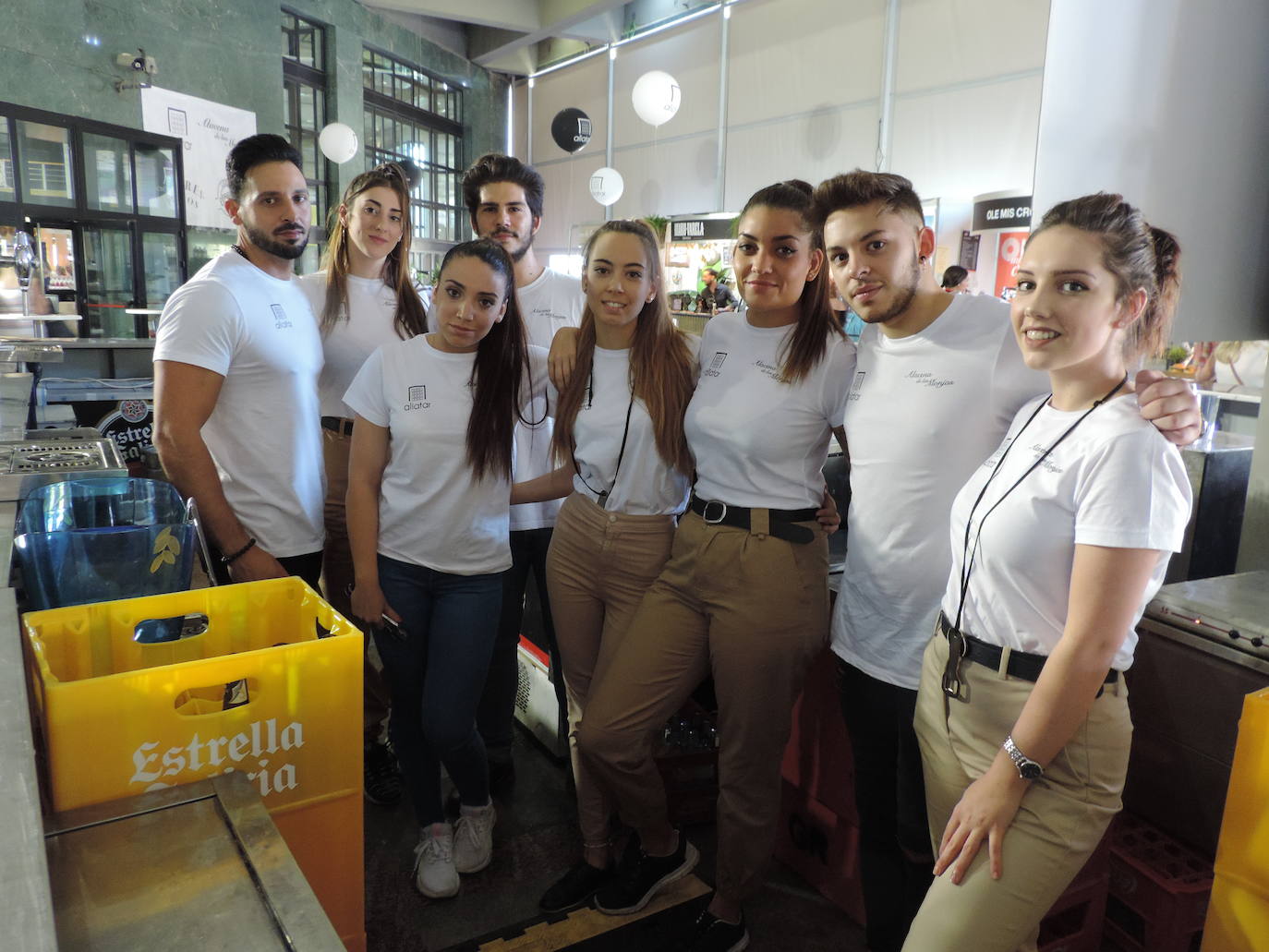 Magnífico ambiente en la zona dedicada a estos locales en el Palacio de Congresos