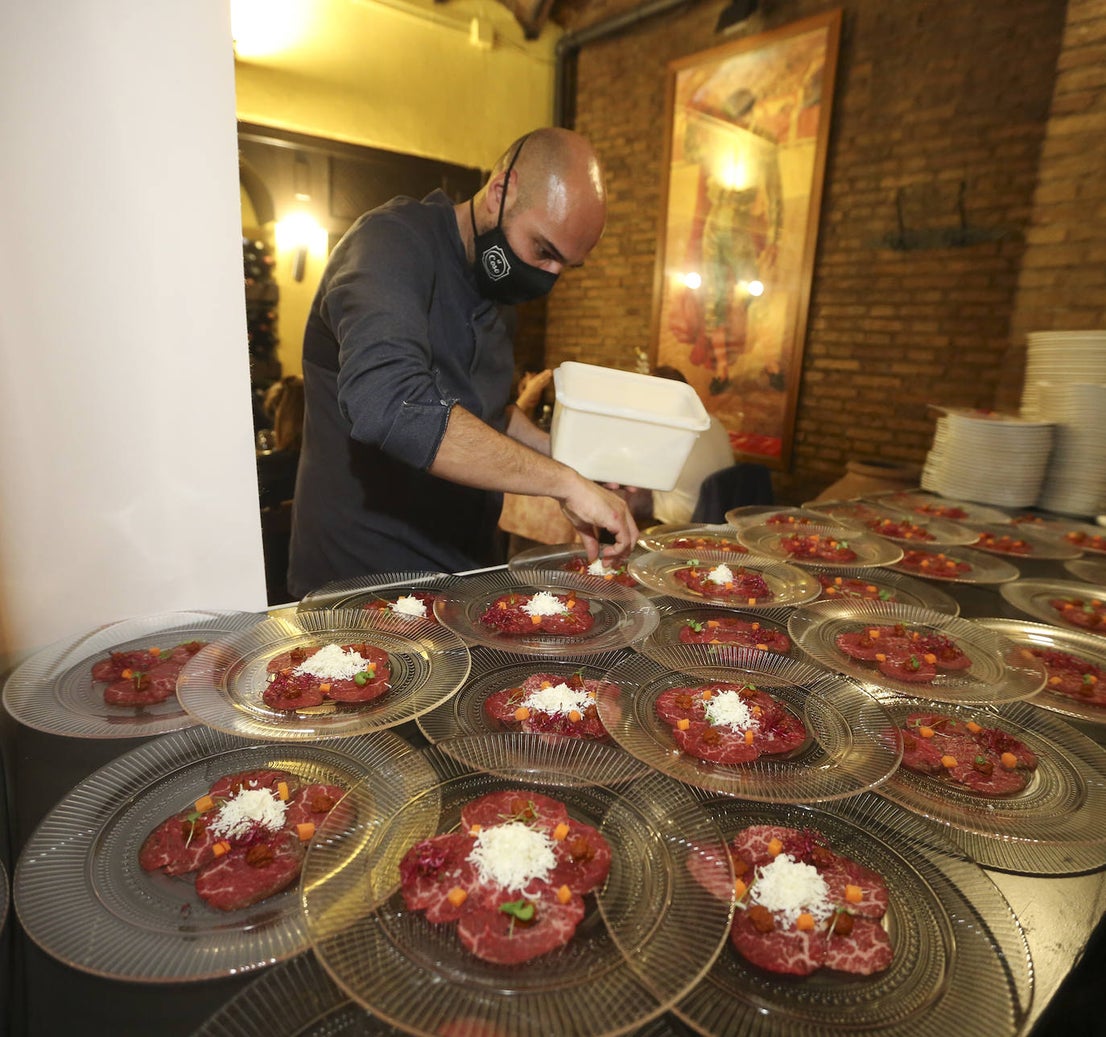 Fotos: El restaurante El Coso acoge un nuevo menú a cuatro manos con toda la sapiencia de la gastronomía murciona