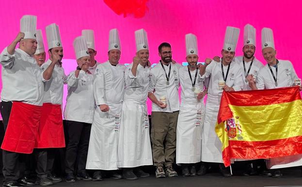 Los españoles participantes en el concurso.