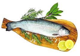 Trucha, sabor suave sin grasa de la mala