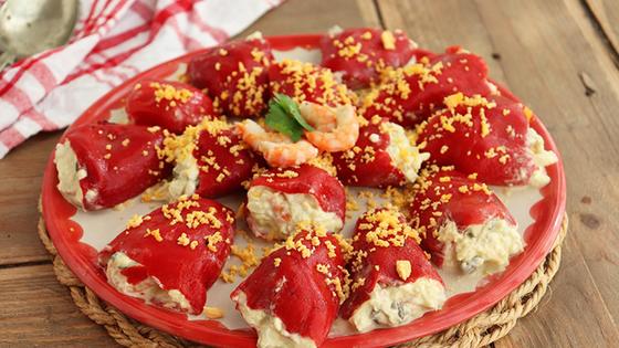 Receta de pimientos del piquillo rellenos de ensaladilla