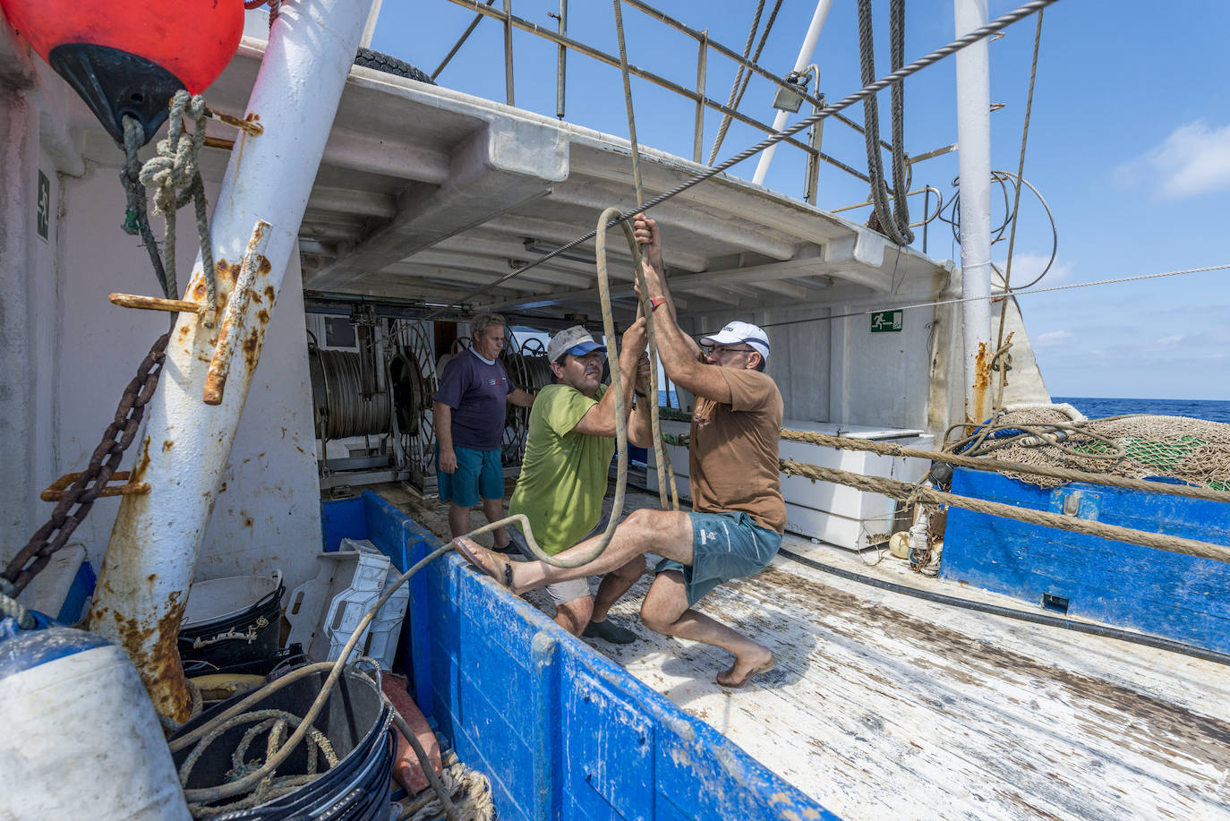 Fotos: Así se pesca la gamba roja de Garrucha