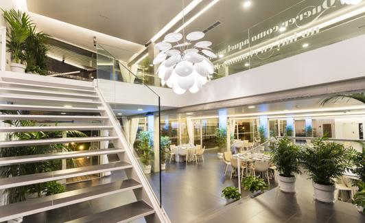 Salón de eventos donde tendrá lugar la cena en María de la O.