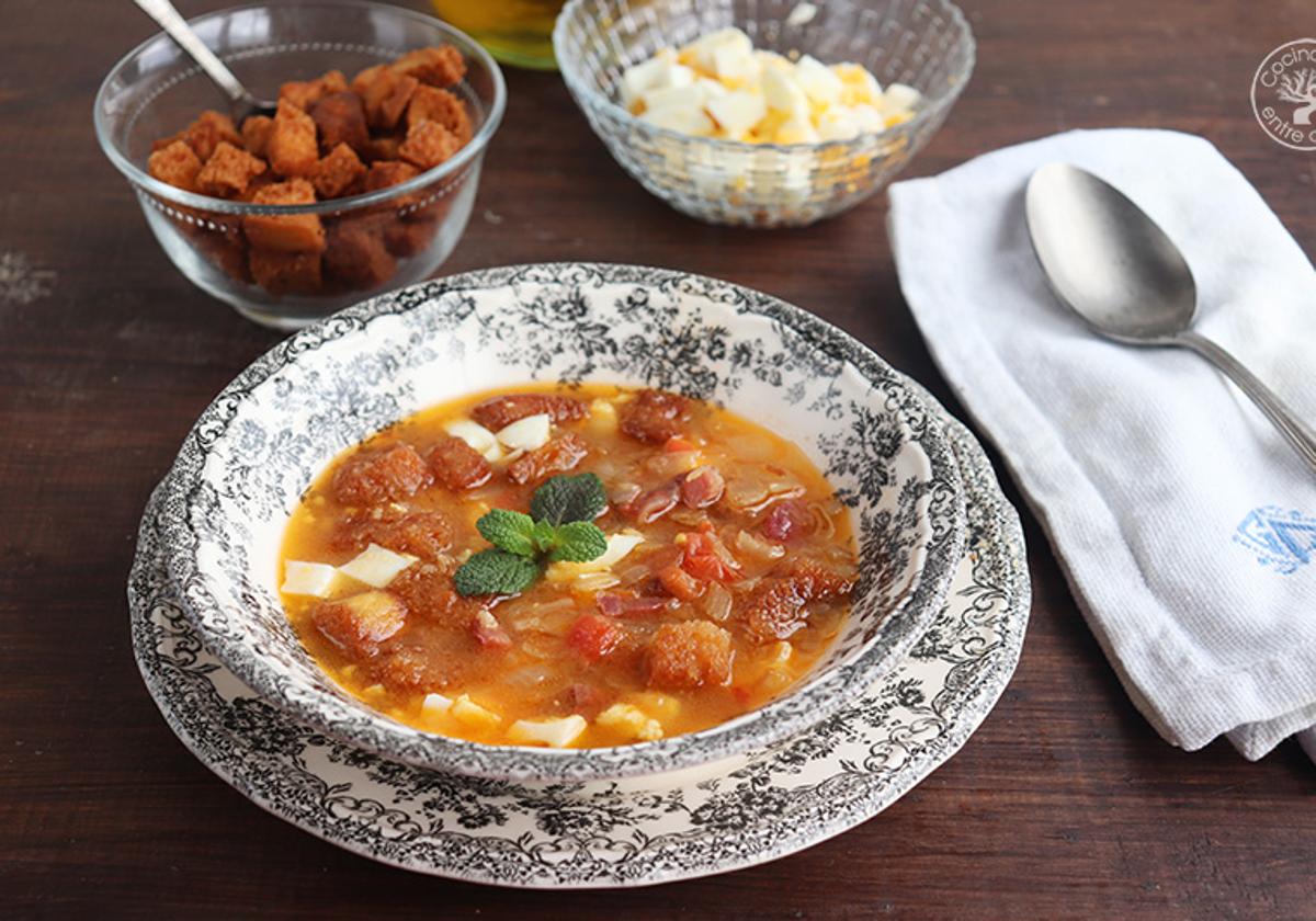 Receta de sopa de picatostes o 'cuscurrones'