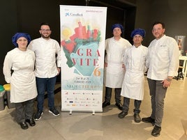 El equipo de cocina de la Escuela Hurtado de Mendoza que preparó una merienda del futuro