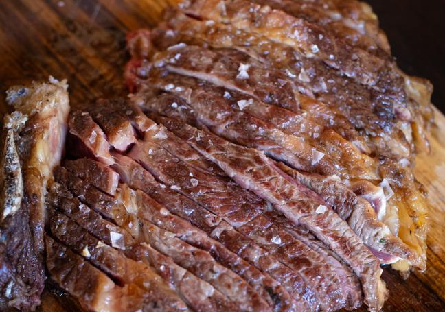 La txuleta, con su punto de sal.