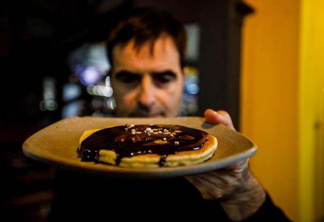 Las tortitas de chocolate, otra especialidad del 'Cafeto'.