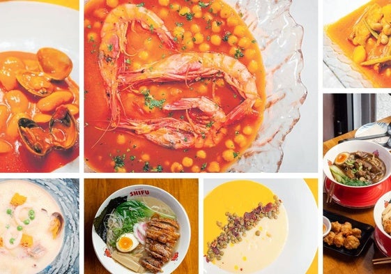 Platos de Las Tinajas y Ramen Shifu.