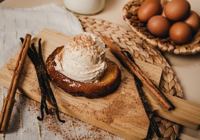 Helado de torrijas de Dolce Cornetto.