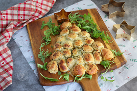 Receta de árbol de Navidad gastro relleno de queso