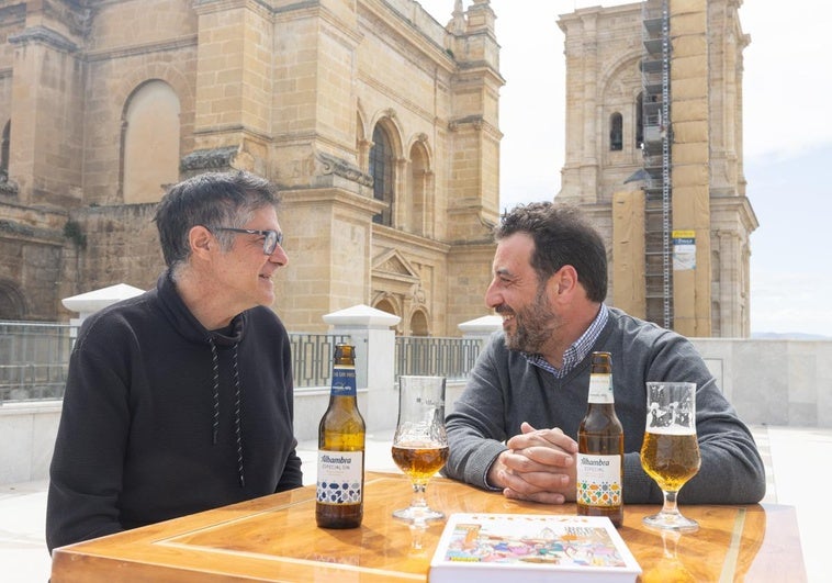 Hablando de cerveza con Daniel Castro en la terraza del Gran Hotel Claridge, próximo a abrir