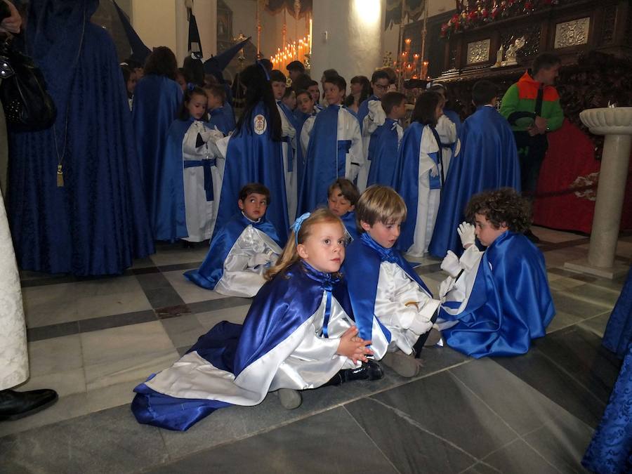 La Hermandad de las Lágrimas suspendió su estación y realizó una oración en el interior del templo.