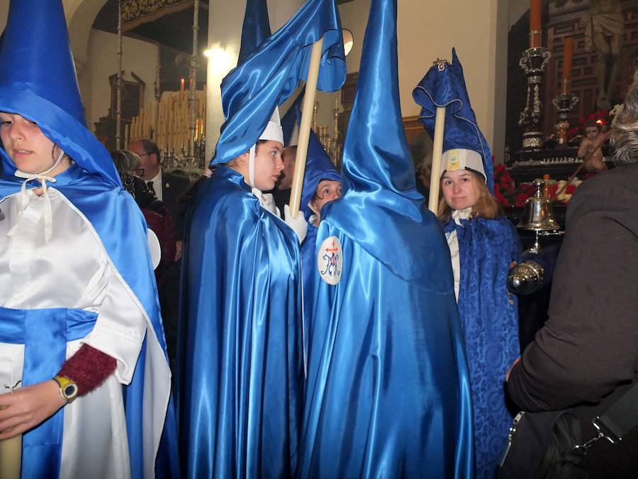 La Hermandad de las Lágrimas suspendió su estación y realizó una oración en el interior del templo.