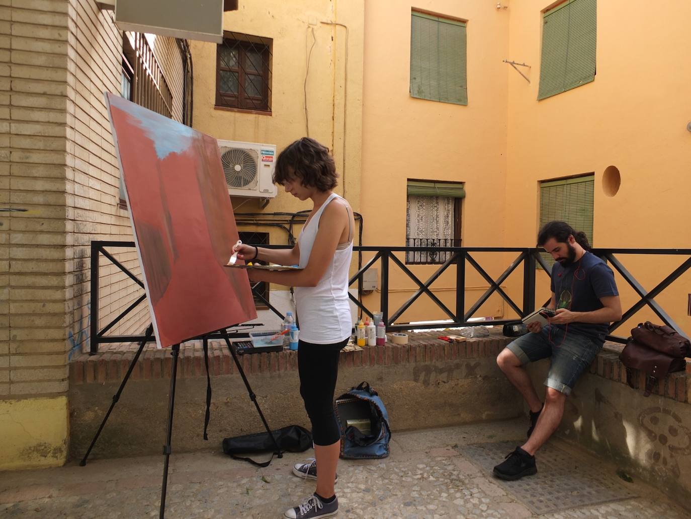 Guadix posa en una nueva edición del Certamen de Pintura Rápida