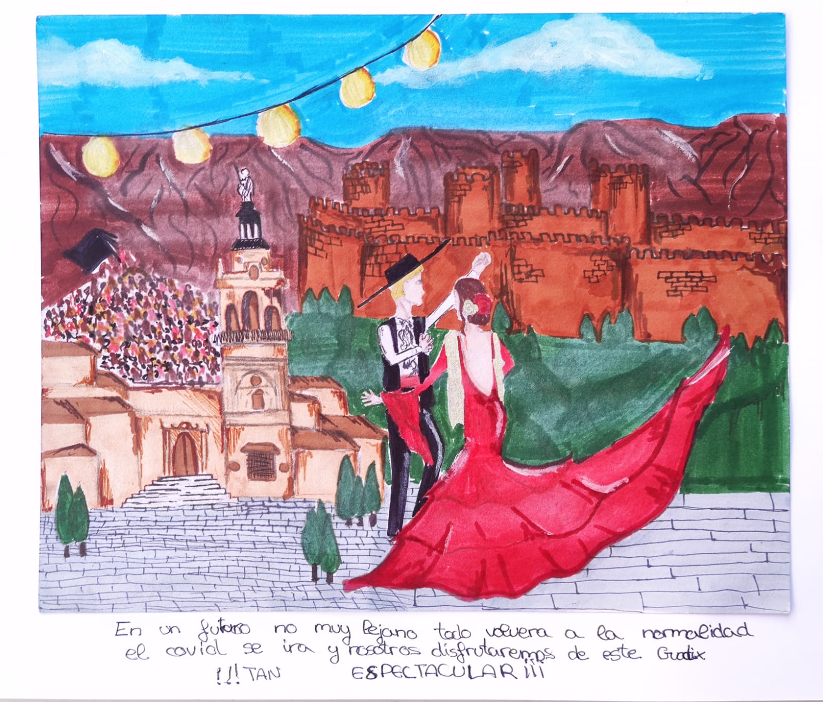 Trabajos del taller de aprendizaje para elaborar carocas organizado por la concejalía de Fiestas del Ayuntamiento de Guadix, dirigido a niños y niñas con edades comprendidas entre los 7 y los 12 años y que ha sido impartido por la asociación Atani