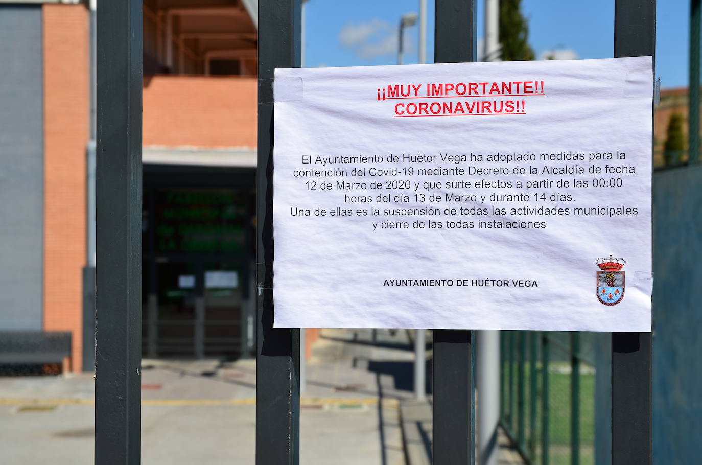 Fotos: Los parques de Huétor Vega, cerrados por la pandemia