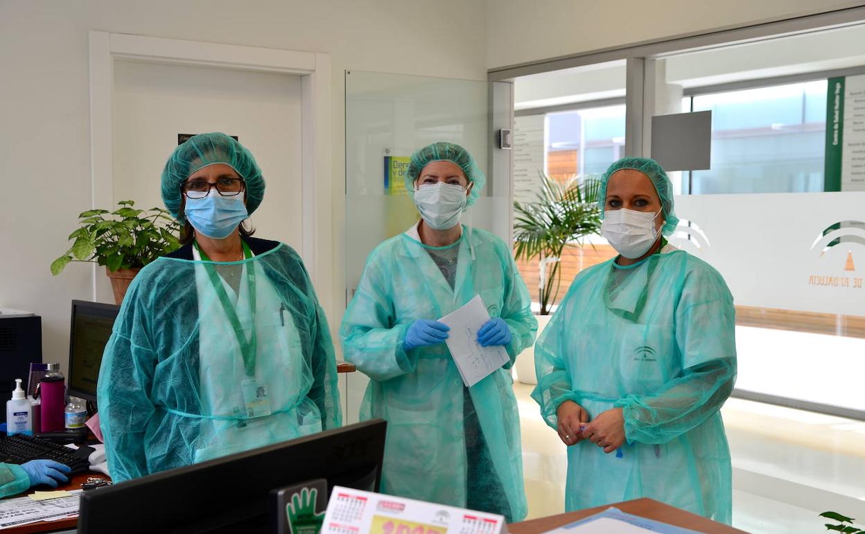 Personal sanitario de Huétor Vega, durante la crisis.