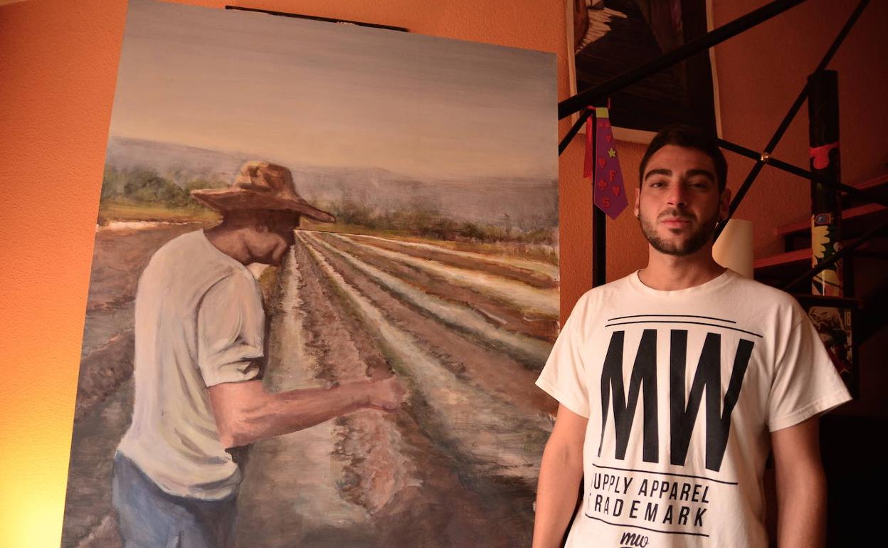Abel Villén, artista plástico natural de Huétor Vega.