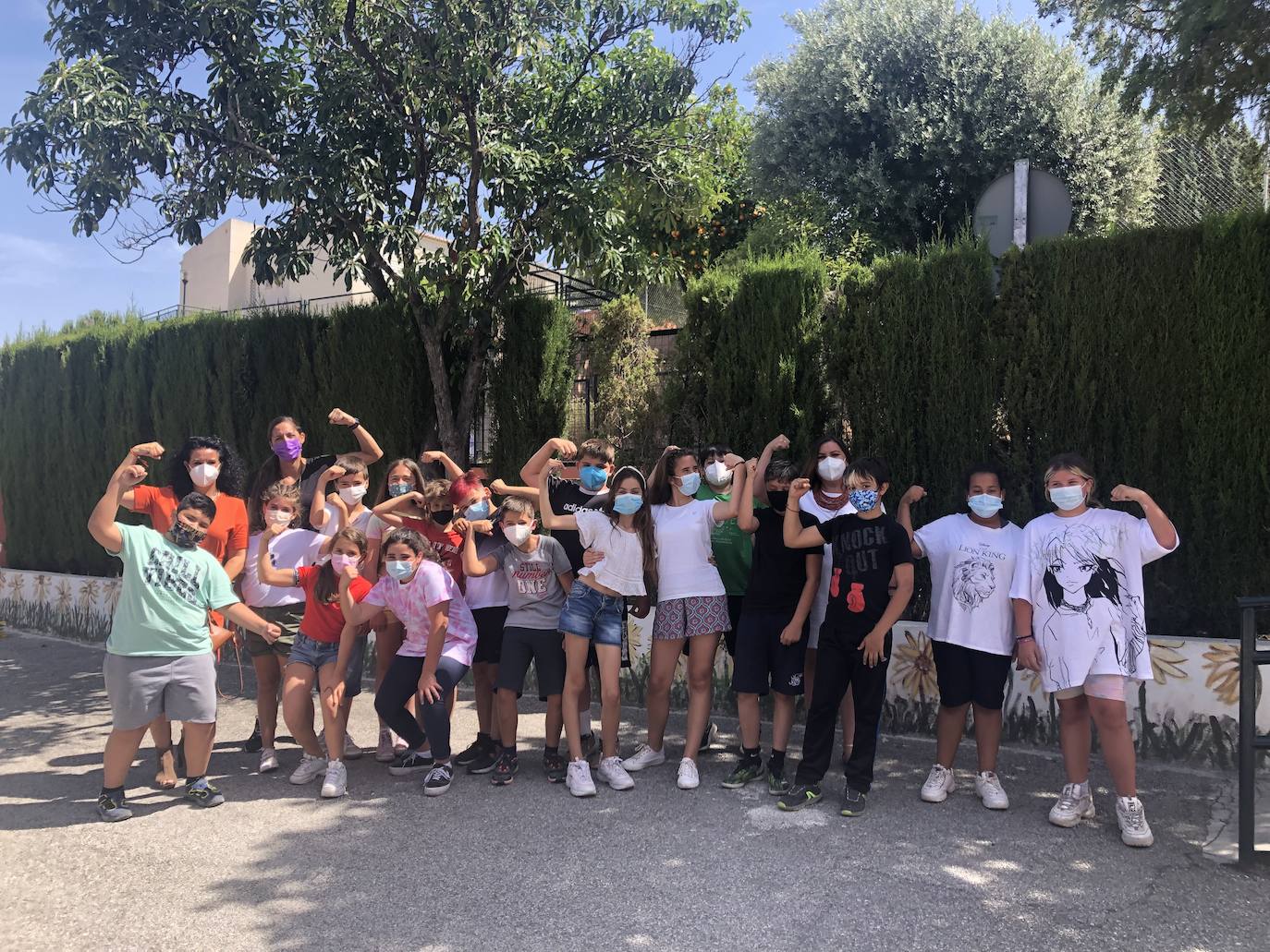 Alumnado del colegio Nuestra Señora de las Angustias.
