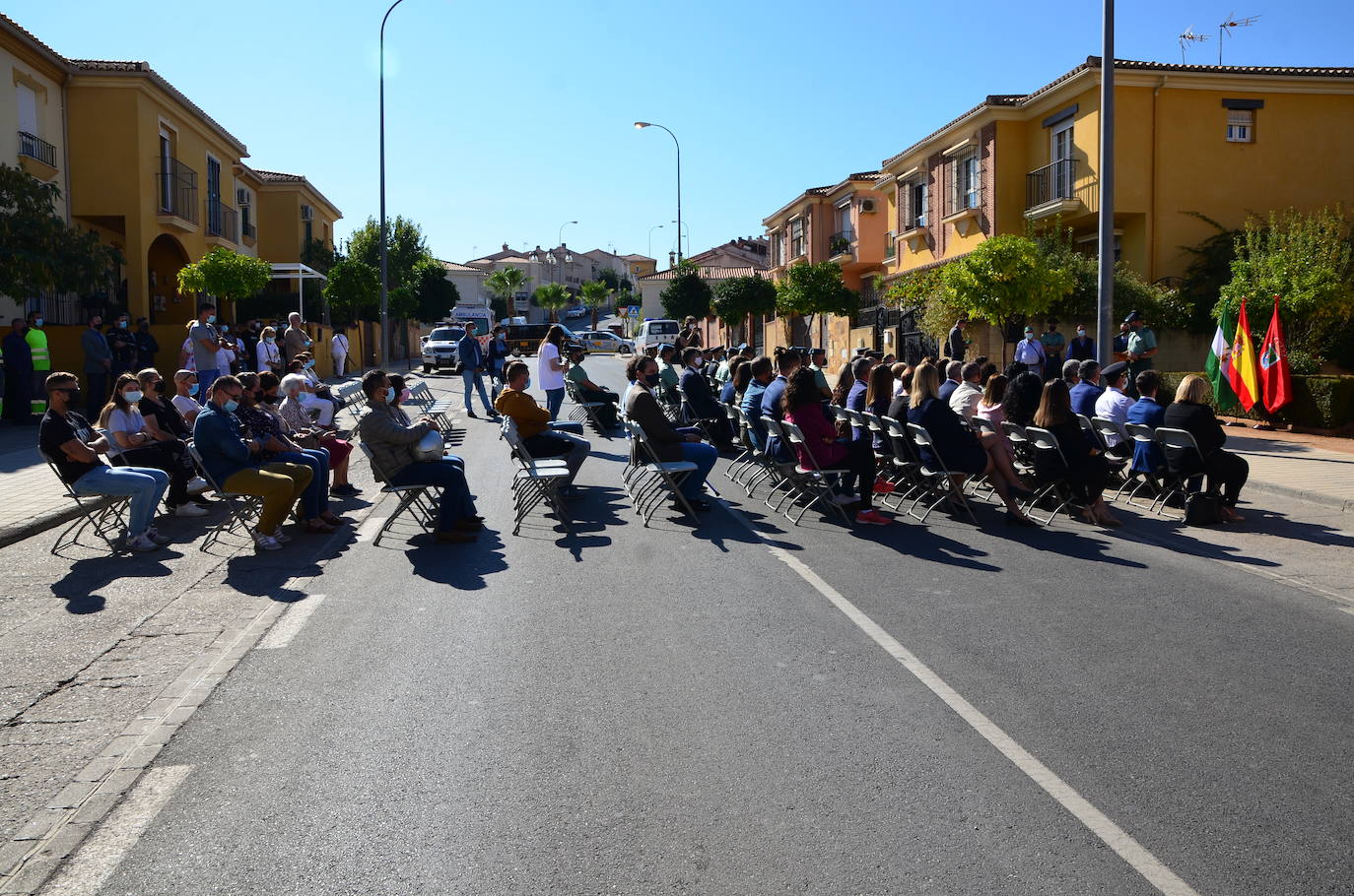 Fotos: Inauguración del monolito y la plaza en memoria del agente Arcos en Huétor Vega