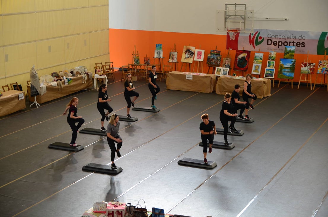 Exhibición de aeróbic.