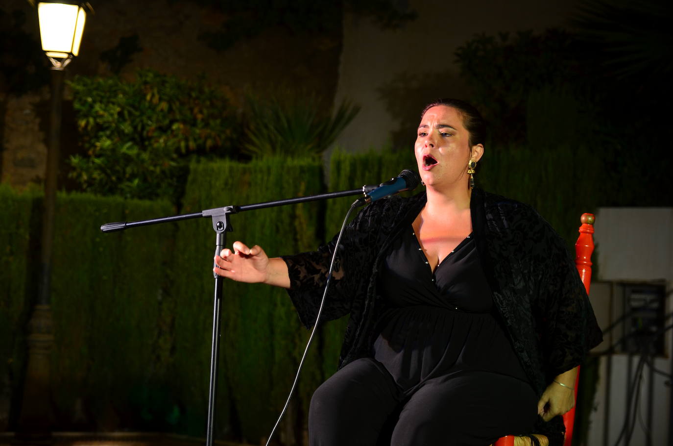 La cantaora hueteña Mata ‘La Niña’, cerrando el Festival Flamenco de Huétor Vega.