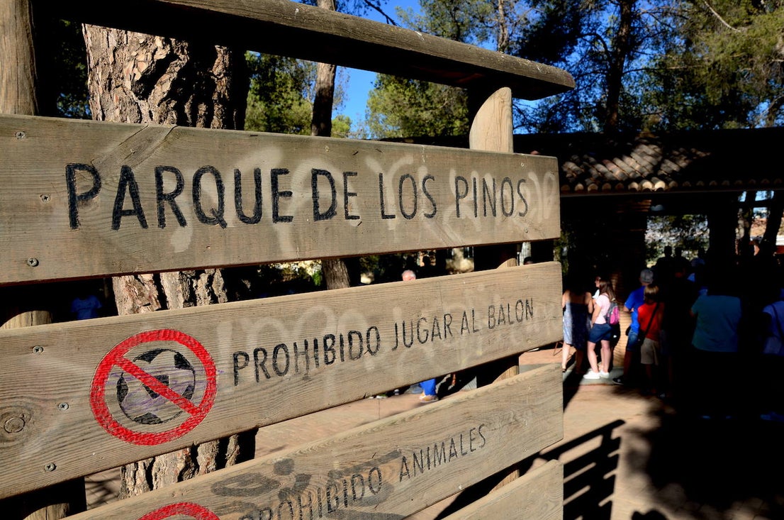 Desayuno popular, con churros, chocolate y la Charanga Vaso Largo, en el Parque de los Pinos de Huétor Vega.
