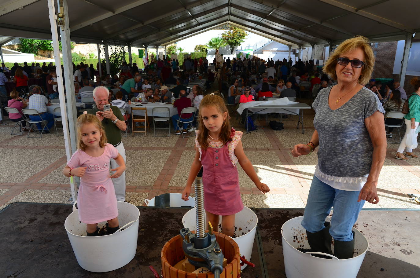 Pisado de uva al estilo tradicional.