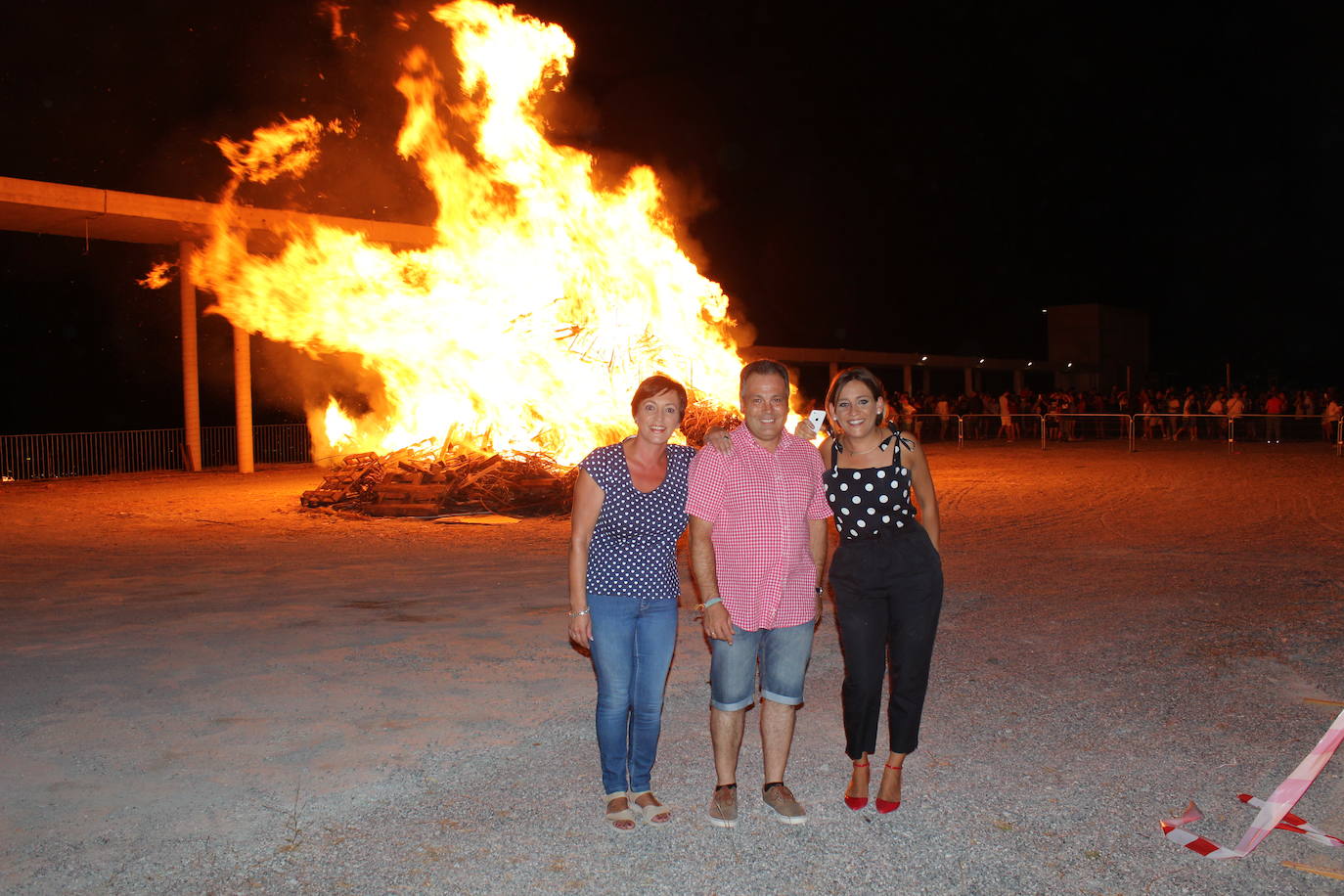 En la hoguera de San Juan, en 2017.