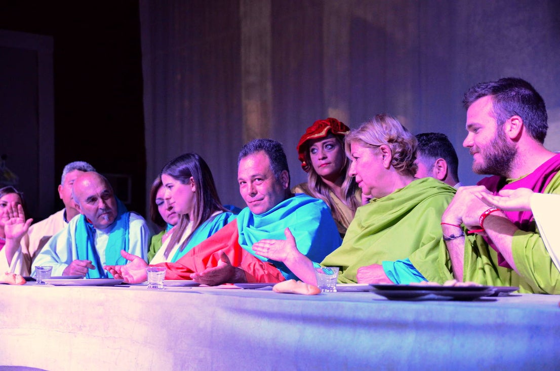 Pleno especial, recreando ‘La última cena’ de Leonardo da Vinci, en 2019.