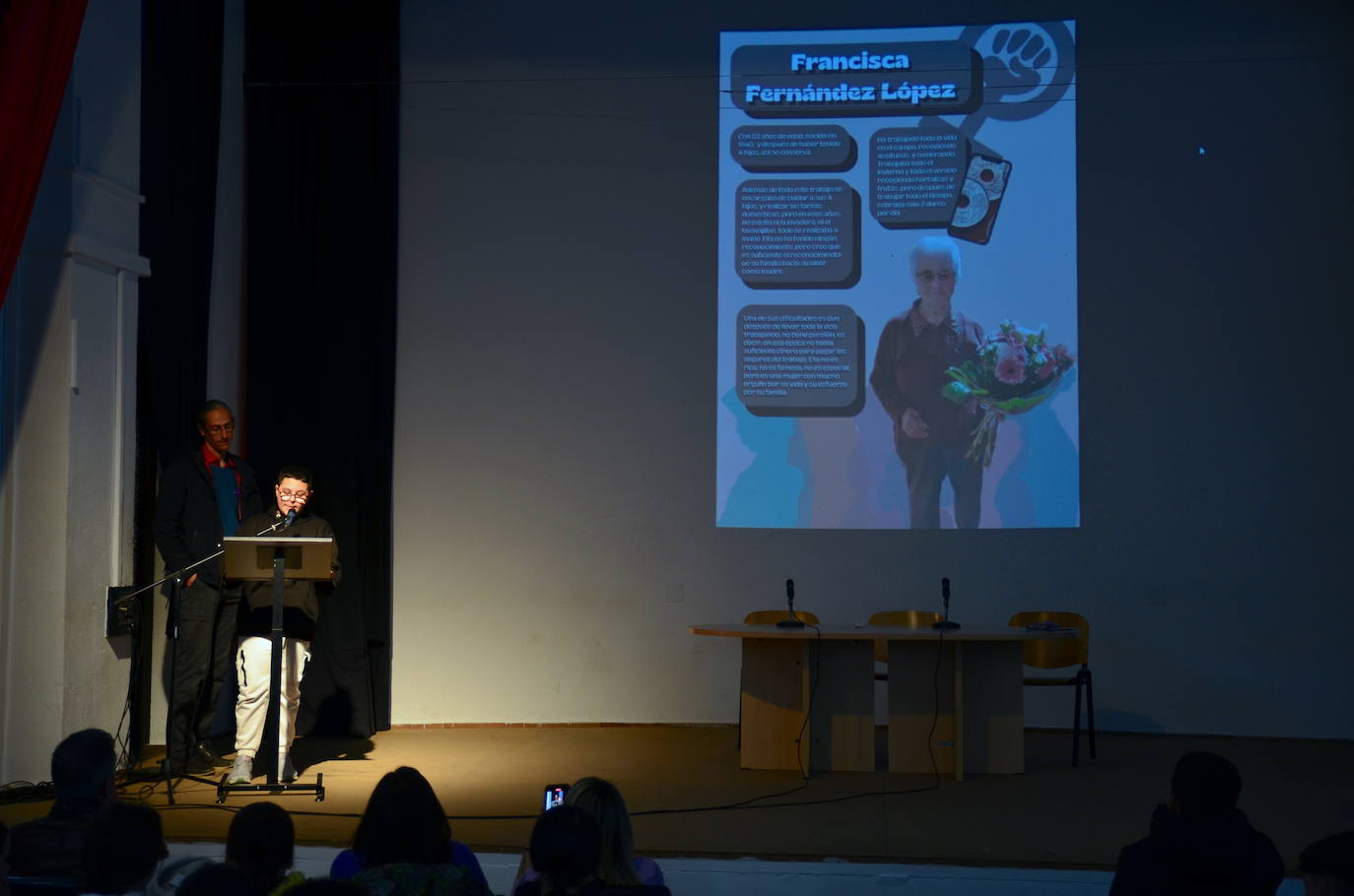 Un alumno habla de su abuela como referente.