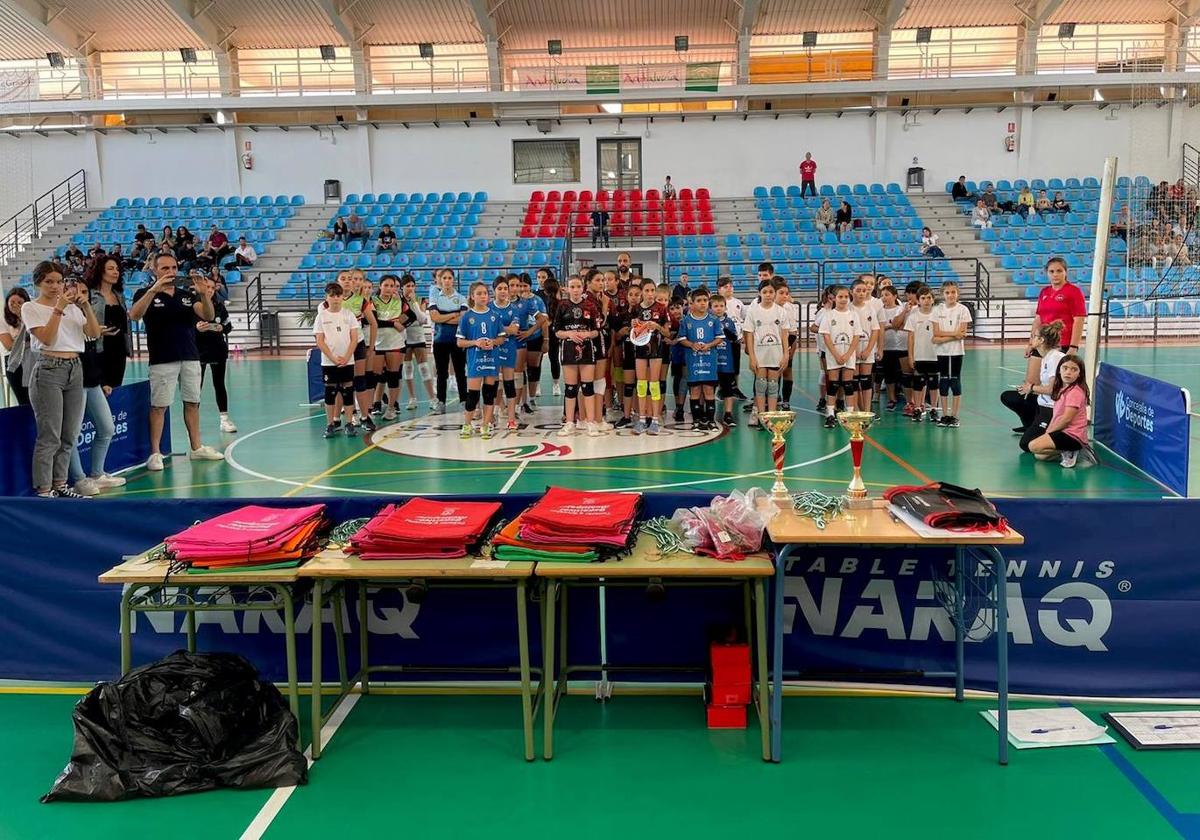 Medio centenar de jugadoras participan en el 'Torneo Mini Volley' de Huétor Vega