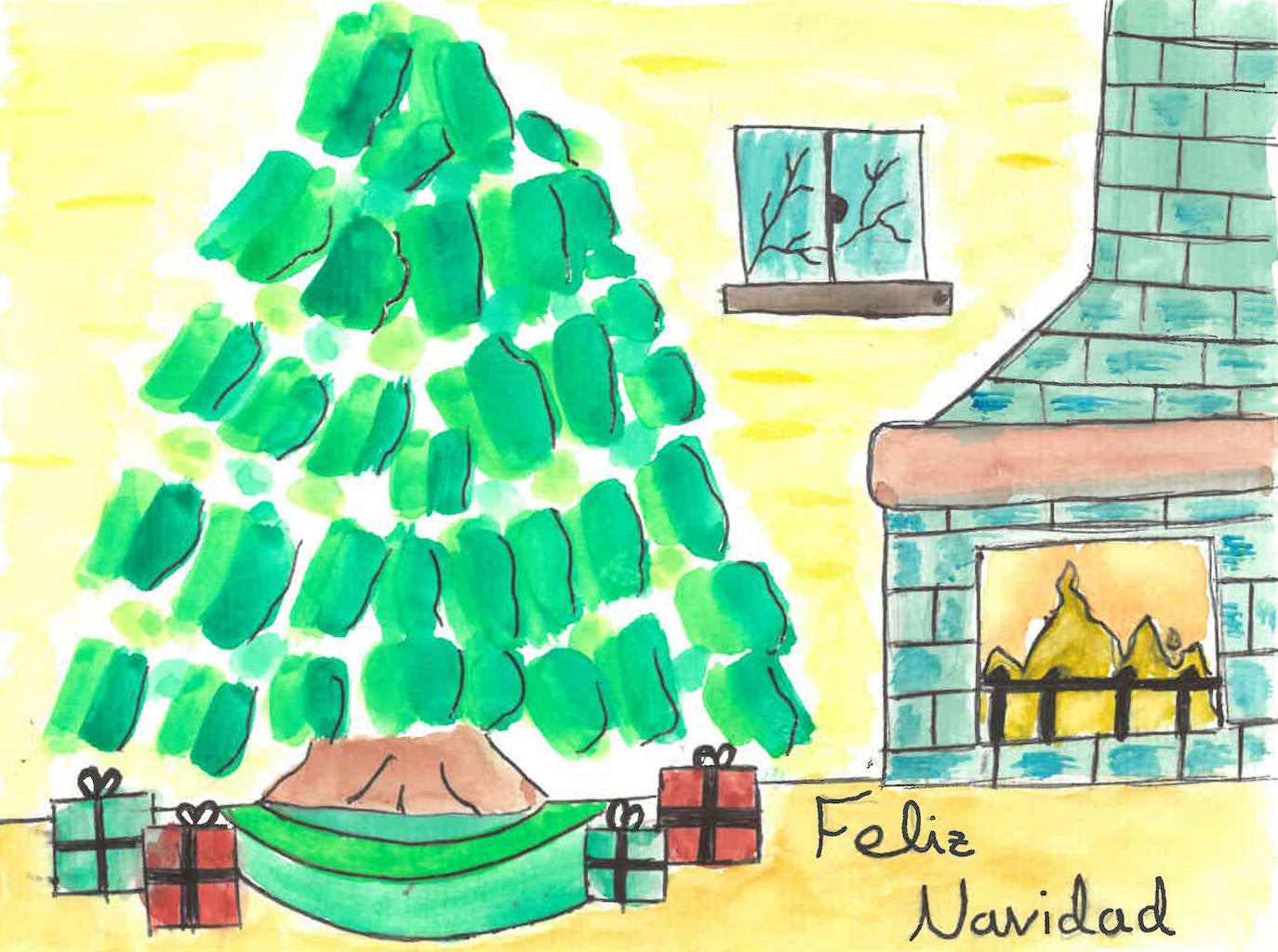 Postal creada por Daniel Quero Zafra, alumno del CEIP Nuestra Señora de las Angustias.