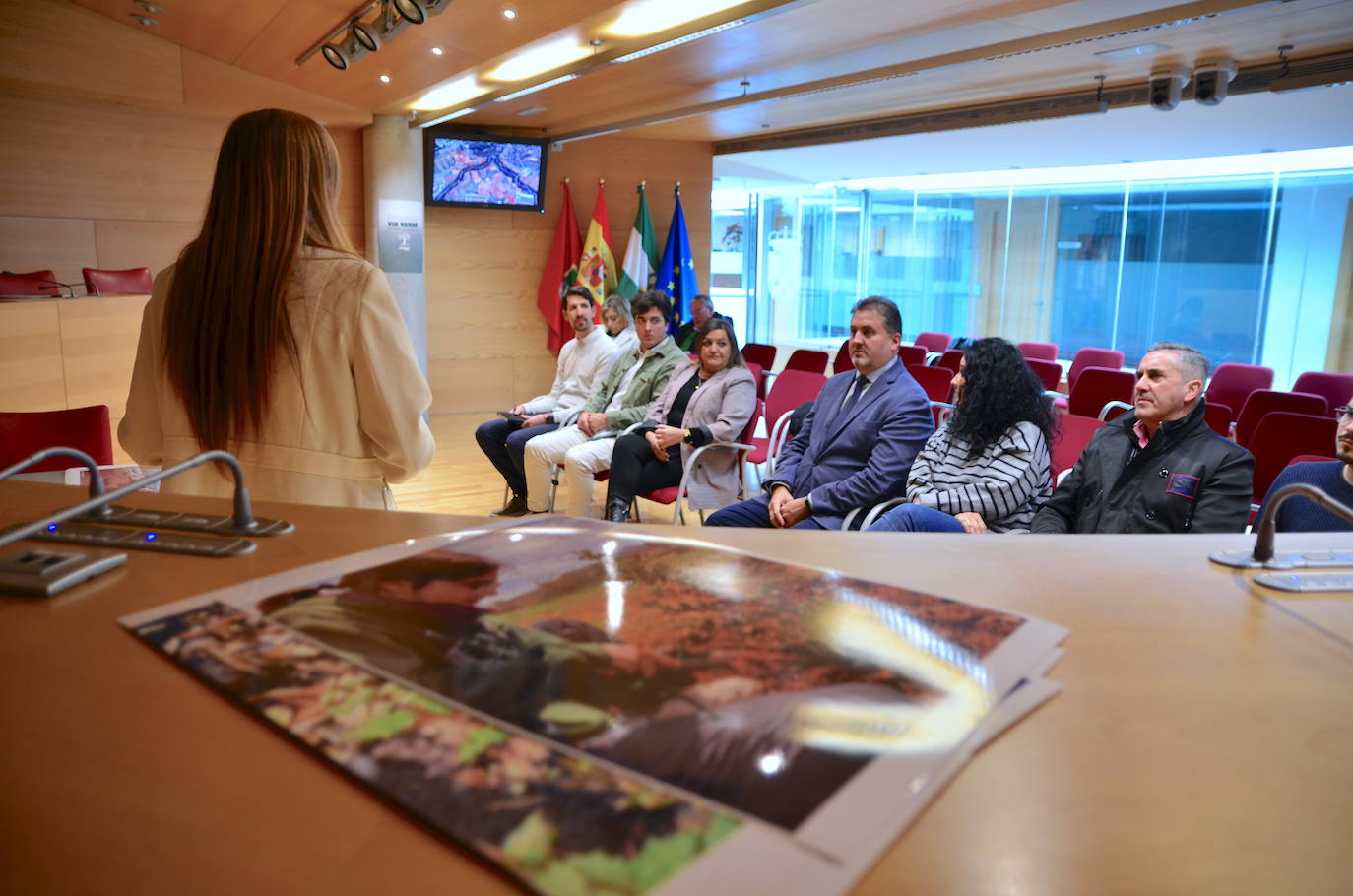 Presentación del proyecto Vía Verde del Camino de los Neveros, hoy en el Ayuntamiento de Huétor Vega.