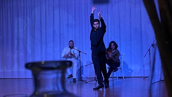 'El Gambimbas' y el bailaor hueteño Alberto Padilla, en Huerta Cercada