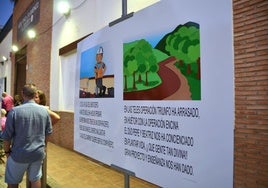 Exposición de carocas en la inauguración de las fiestas de San Roque en 2023.