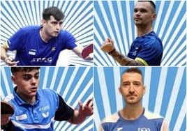 Rodrigo Tapia, Ihor Zavadskyi, Gabriel Sánchez y Antonio García.