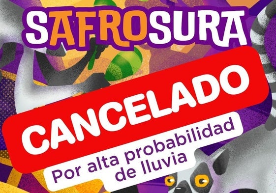 Cancelación del evento.