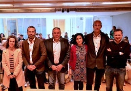 Olga Calvente, Ángel Moreno, Mario del Paso, María Jesús Fuentes, José Cabrera y Juan de Dios Rodríguez.