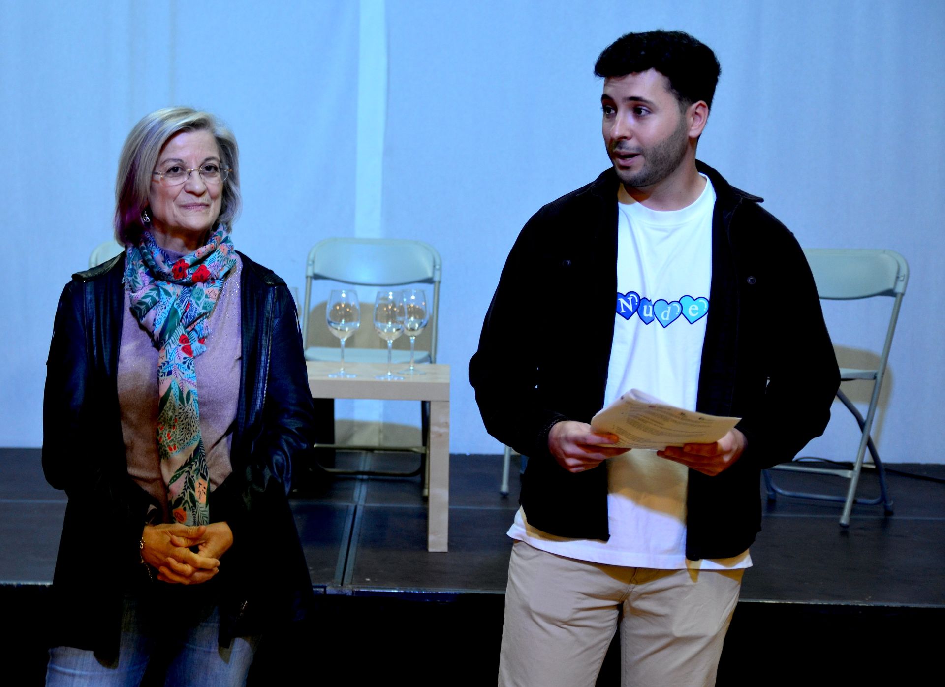 Manuela Martínez y David Corado.