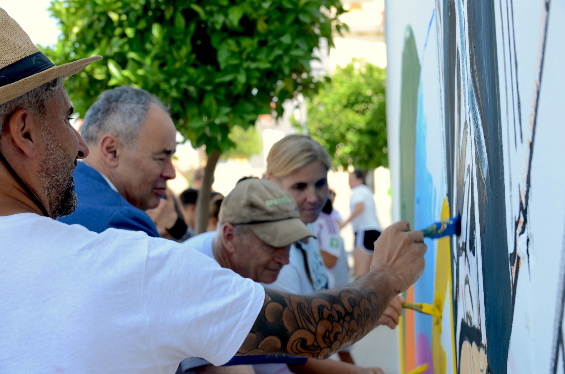 Elaboración del mural participativo.