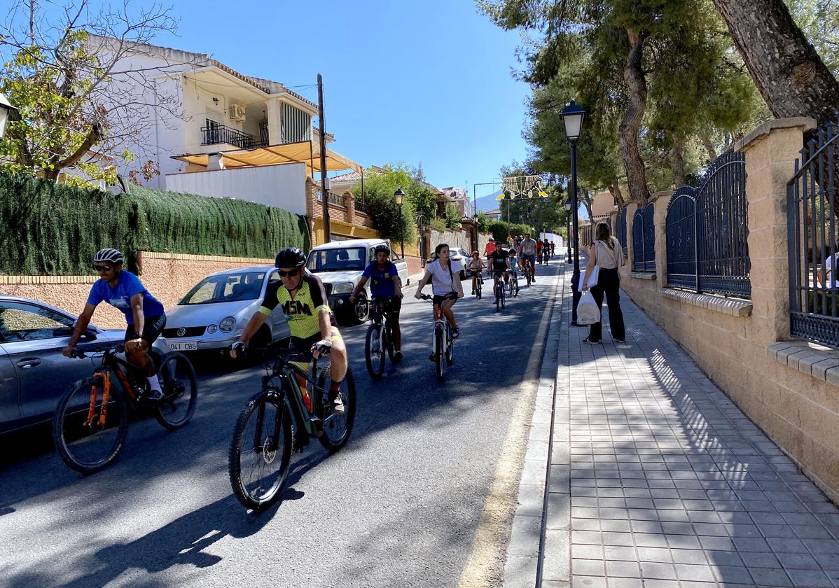 Llegada al Parque de los Pinos el Día de la Bicicleta, en 2024.