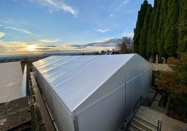 Nueva carpa de 600 metros cuadrados instalada en Huerta Cercada