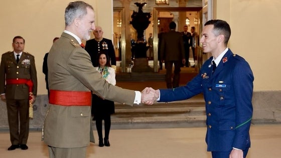 El deportista hueteño Sergio Correa participa en una recepción con el rey Felipe VI
