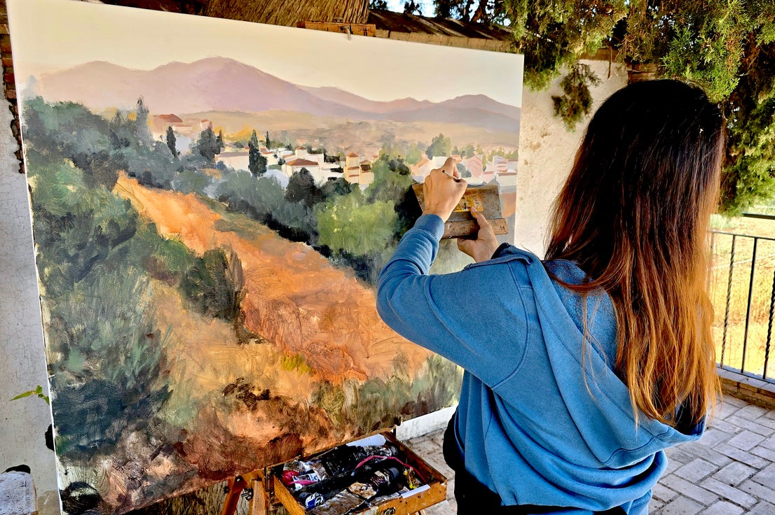 El Concurso de Pintura Rápida de Huétor Vega sublima la belleza del pueblo