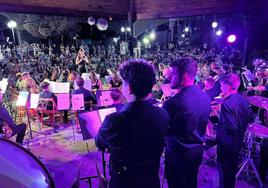 La Banda Municipal, en el Templete de la Música.