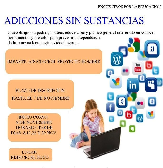Arranca el curso 'Adicciones sin sustancias' para padres y educadores
