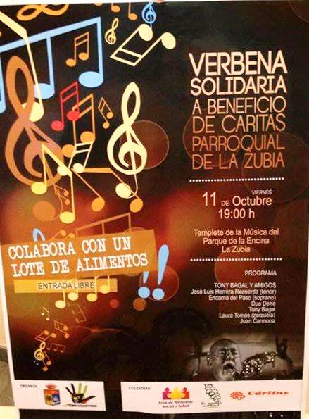 Verbena solidaria a favor de Cáritas en el parque de la Encina