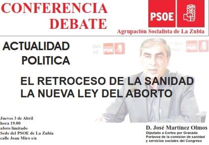 Conferencia sobre la ley del aborto en la Casa del Pueblo de La Zubia