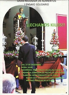 Recogida de alimentos de la comisión de fiestas del barrio de San Pedro